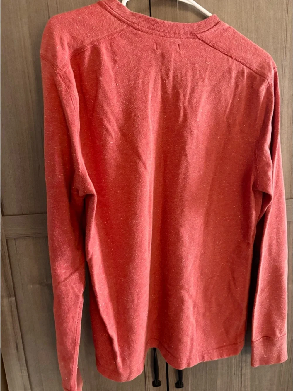 J. Crew Men's Brick Red Long-Sleeve Henley